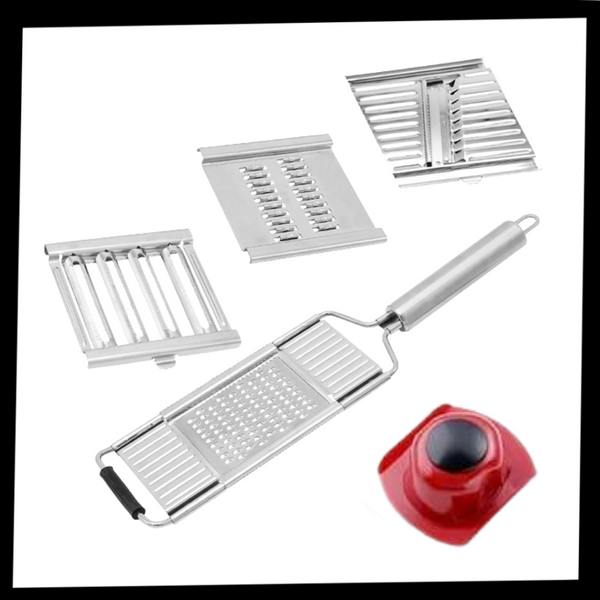 Versatile Kitchen Slicer And Grater With Four Blades For Effortless Prep