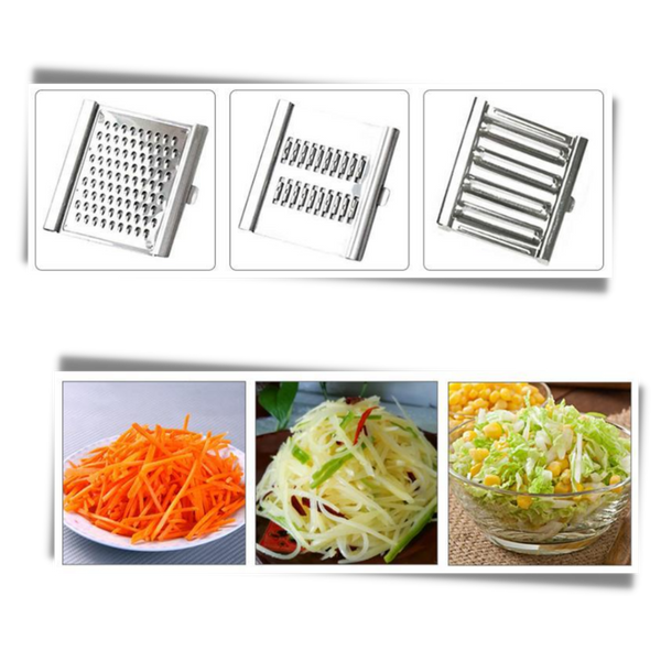 Versatile Kitchen Slicer And Grater With Four Blades For Effortless Prep