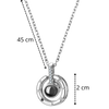 Love In 100 Languages Necklace With Crystal Heart Pendant
