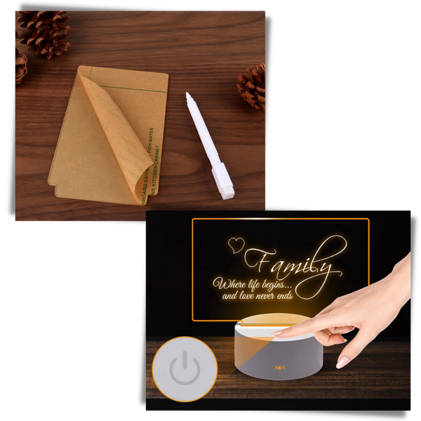 Bright LED Message Board With Pen For Clear Family Communication