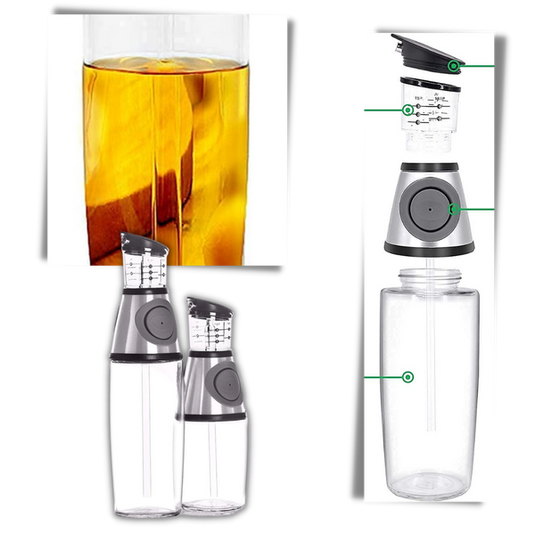 Premium Cooking Oil Dispenser Bottle For Precise Pouring And Measuring