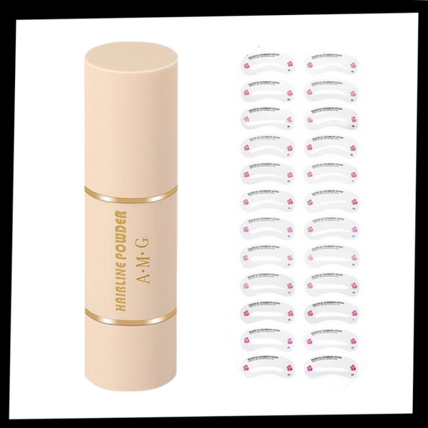 Waterproof Brow Marker And Stencil Set For Flawless Brows