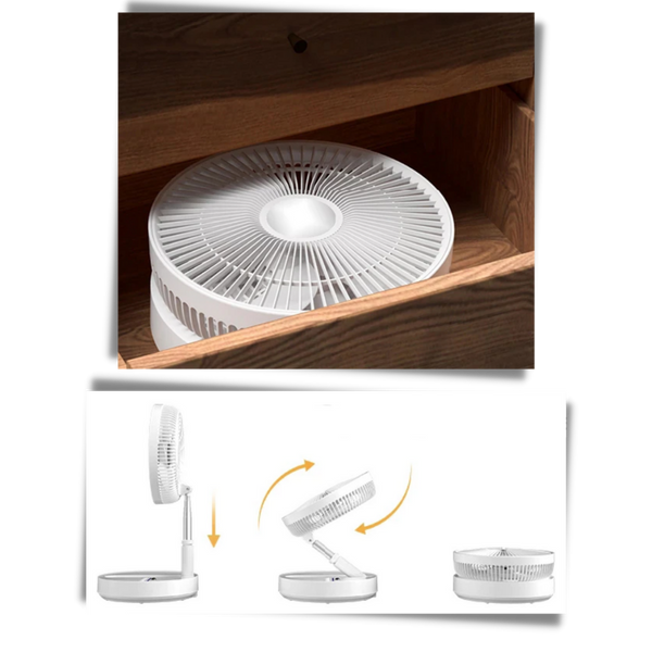Portable Foldable USB Fan With Telescoping Arm For All Day Cooling
