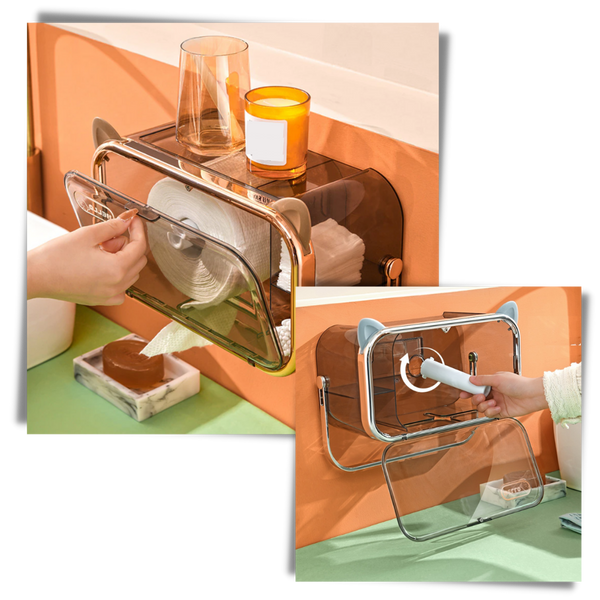 Premium Waterproof Toilet Paper Rack With Integrated Storage