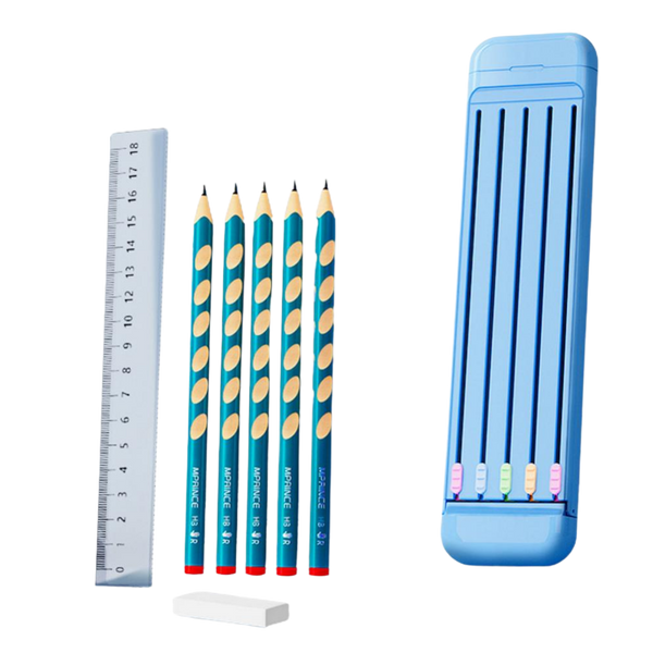 Premium Hard Pencil Case With Built In Ruler For Neat Organization
