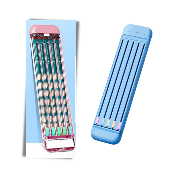 Premium Hard Pencil Case With Built In Ruler For Neat Organization