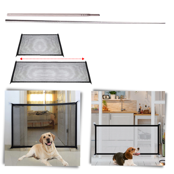 Adjustable Mesh Dog Fence For Easy Indoor Containment At Home
