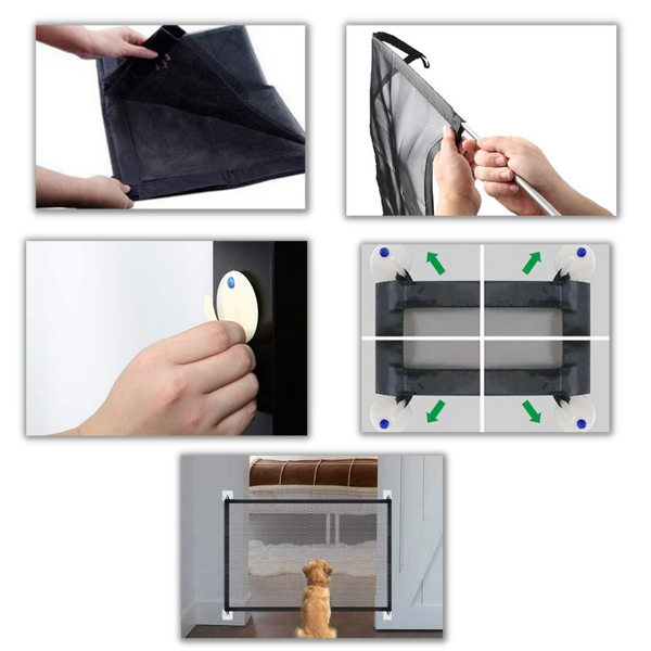 Adjustable Mesh Dog Fence For Easy Indoor Containment At Home