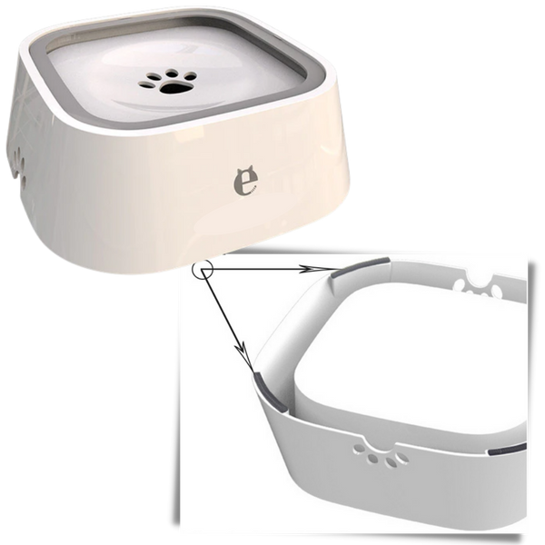 Floating Water Bowl With Non Slip Base For Splash Free Hydration