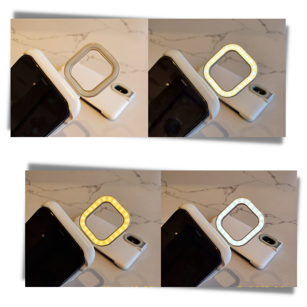 Phone Case With Built In Ring Light For Clear Selfies In Low Light