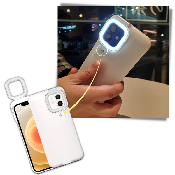 Phone Case With Built In Ring Light For Clear Selfies In Low Light