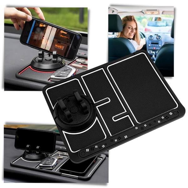 Car Phone Mount With Secure Grip And Aromatherapy Slot