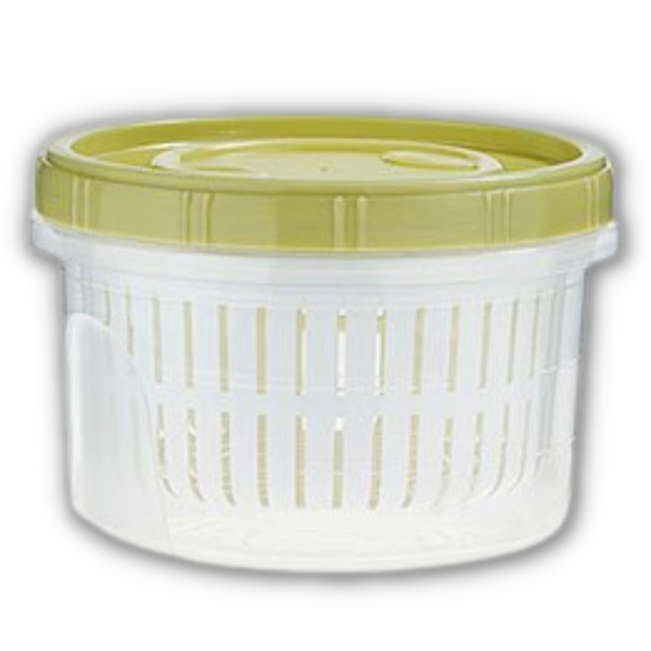 Stackable Draining Food Storage Container Keeps Produce Fresh