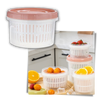 Stackable Draining Food Storage Container Keeps Produce Fresh