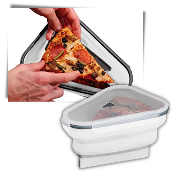 Expandable Pizza Slice Storage Case Keeps Slices Fresh On The Go