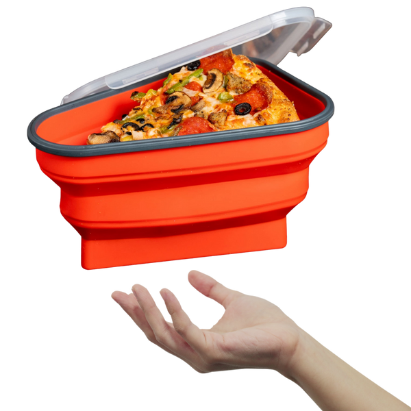 Expandable Pizza Slice Storage Case Keeps Slices Fresh On The Go