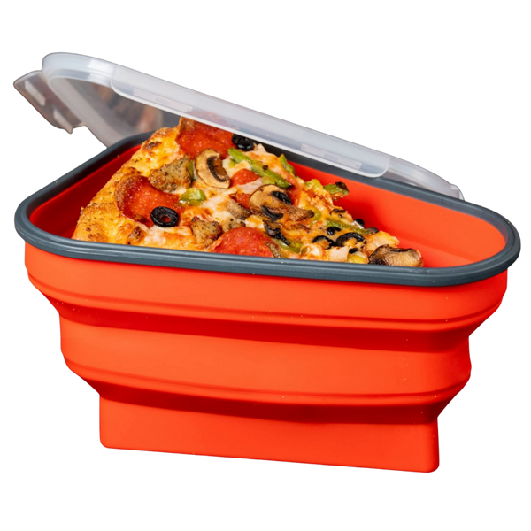 Expandable Pizza Slice Storage Case Keeps Slices Fresh On The Go