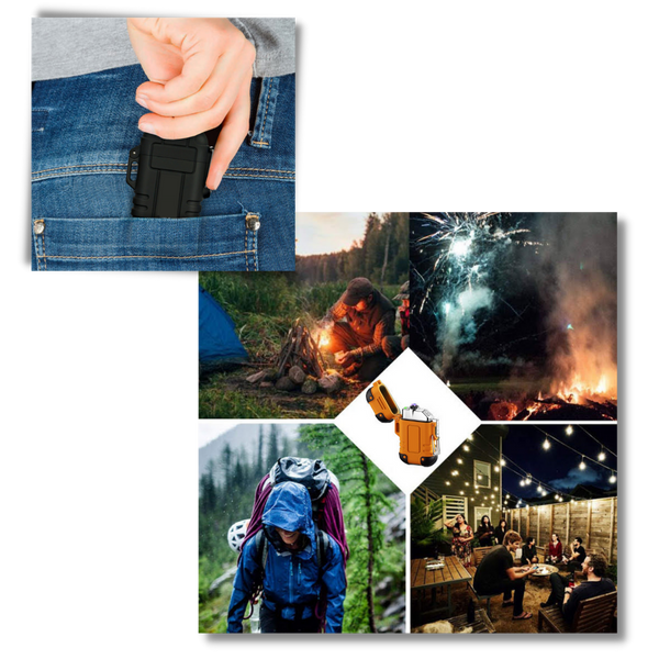 Electric Plasma Lighter Portable Windproof Waterproof Fire Starter
