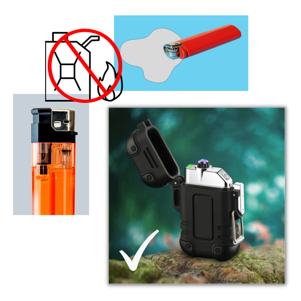 Electric Plasma Lighter Portable Windproof Waterproof Fire Starter