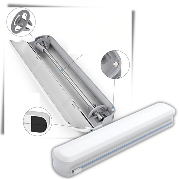 Versatile Plastic Food Wrap Dispenser Keeps Food Fresh Everyday