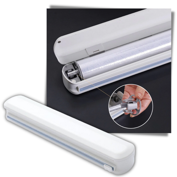 Versatile Plastic Food Wrap Dispenser Keeps Food Fresh Everyday