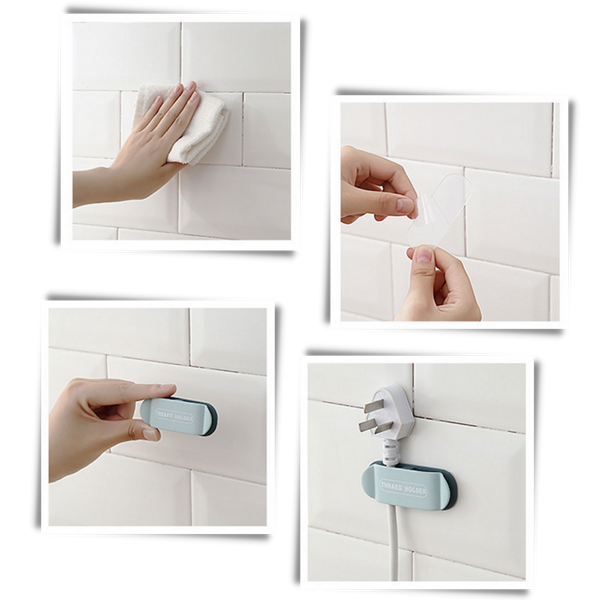 4-Pack Adhesive Cable Clips For Neat Cable Management Solutions