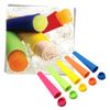 Five Pack Silicone Popsicle Molds For Easy To Make Frozen Treats