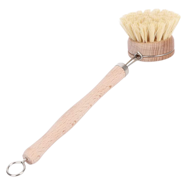 Eco Friendly Wooden Scrubbing Brush With Ergonomic Handle For Deep Cleaning