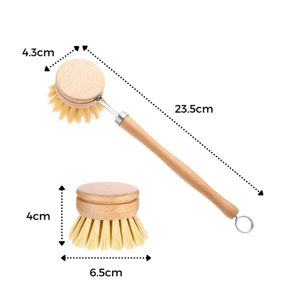Eco Friendly Wooden Scrubbing Brush With Ergonomic Handle For Deep Cleaning