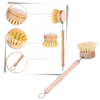 Eco Friendly Wooden Scrubbing Brush With Ergonomic Handle For Deep Cleaning