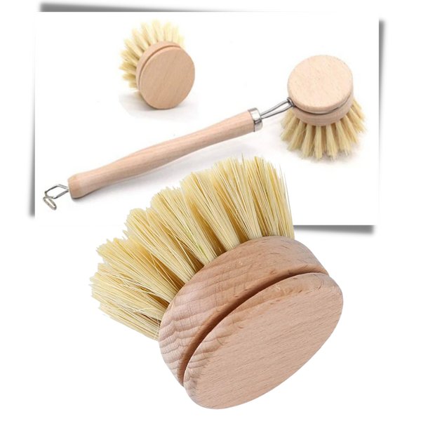 Eco Friendly Wooden Scrubbing Brush With Ergonomic Handle For Deep Cleaning