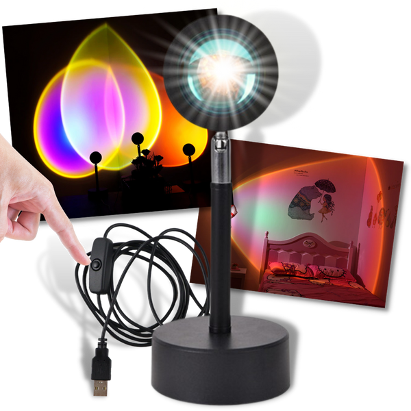 Colorful Projection LED Desk Lamp With Ambient Mood Lighting