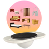 Adhesive Swivel Caster For Furniture Easy 360-Degree Movement