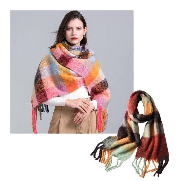 Plaid Winter Scarf for Women Delivers Warmth and Soft Comfort