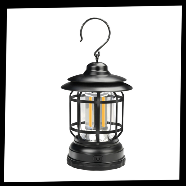 Retro LED Lantern For Camping Weatherproof Brightness Portable Design