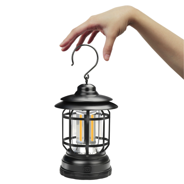 Retro LED Lantern For Camping Weatherproof Brightness Portable Design