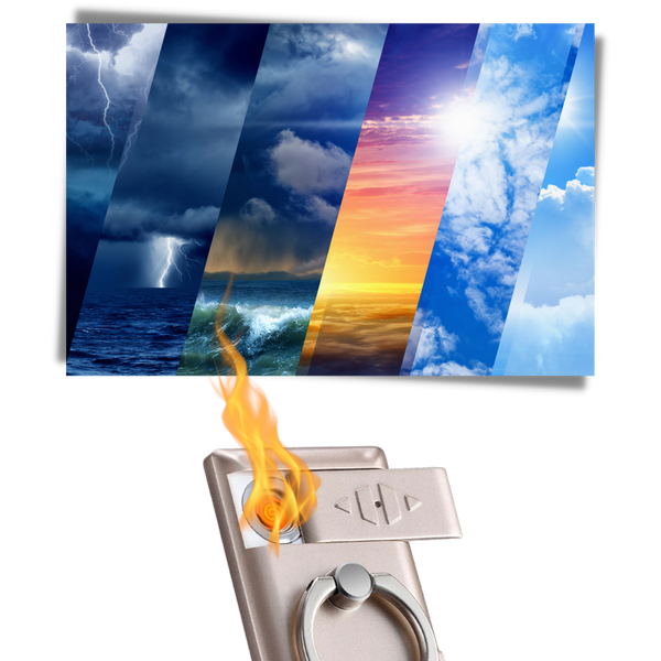Premium Phone Ring Accessory With Built In Lighter For On The Go