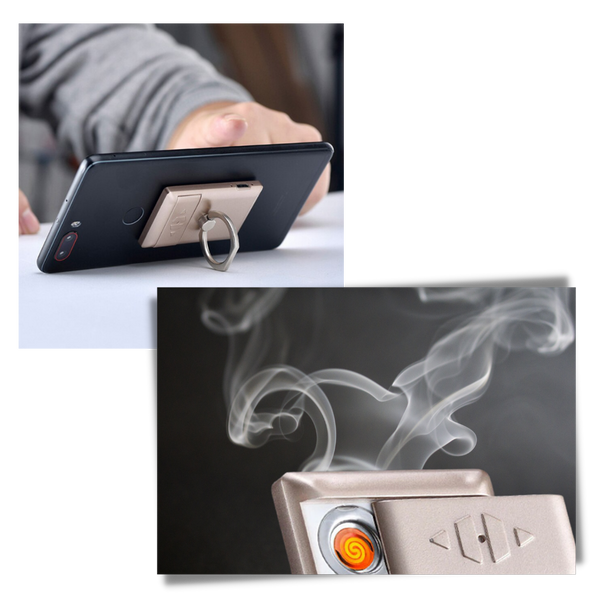 Premium Phone Ring Accessory With Built In Lighter For On The Go