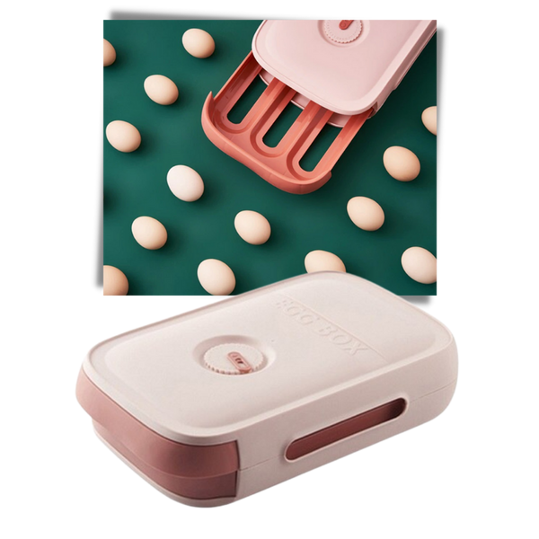 Egg Storage Box Drawer Style With Auto Roll Design And Large Capacity