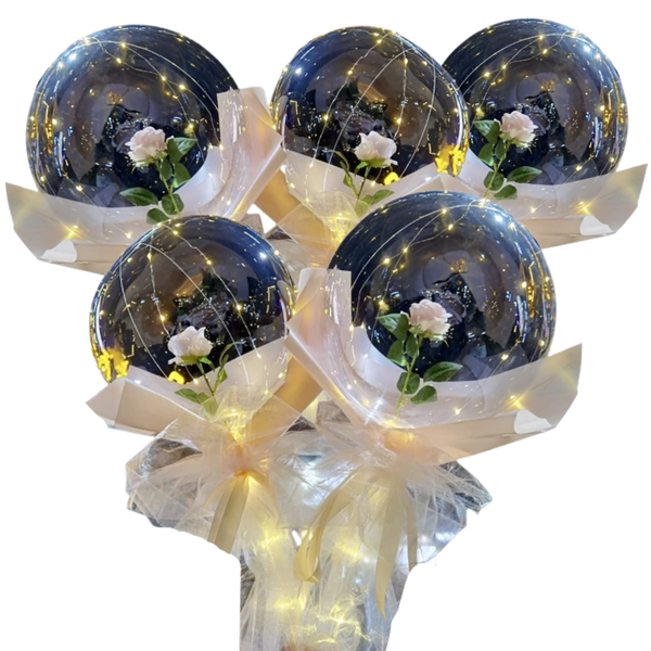 Rose LED Balloon for Romantic Ambiance and Lasting Decor Flair