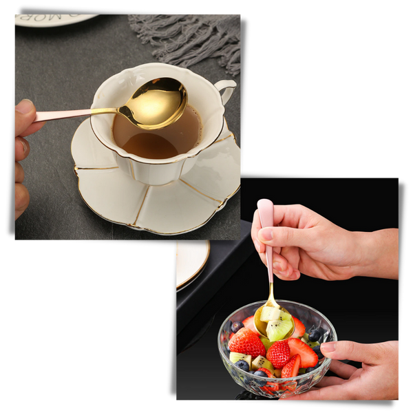 Two Pack Durable Stainless Steel Spoons For Everyday Dining And Coffee