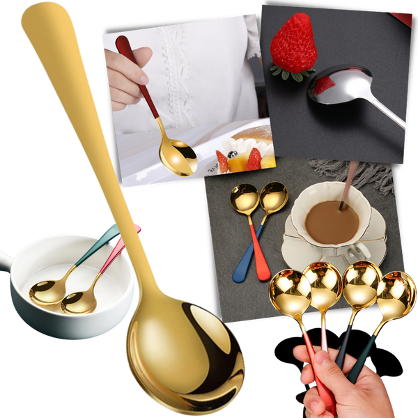 Two Pack Durable Stainless Steel Spoons For Everyday Dining And Coffee