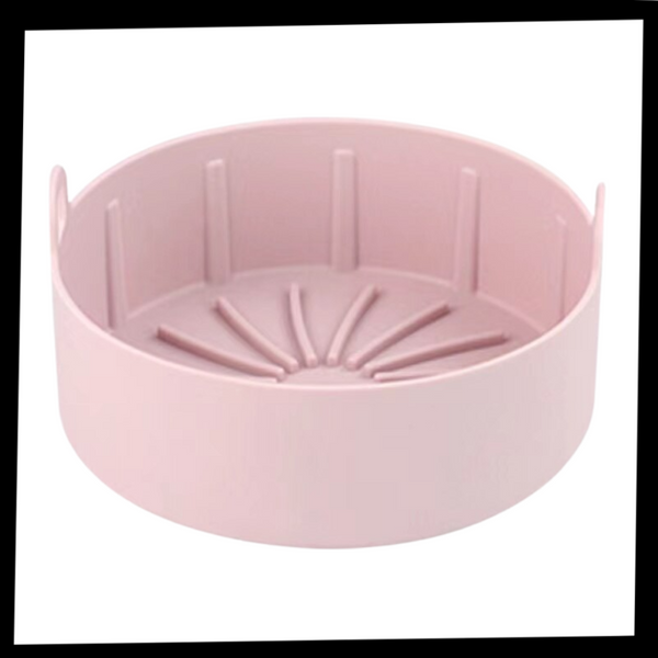 Reusable Air Fryer Silicone Pan for Even Cooking and Easy Cleanup