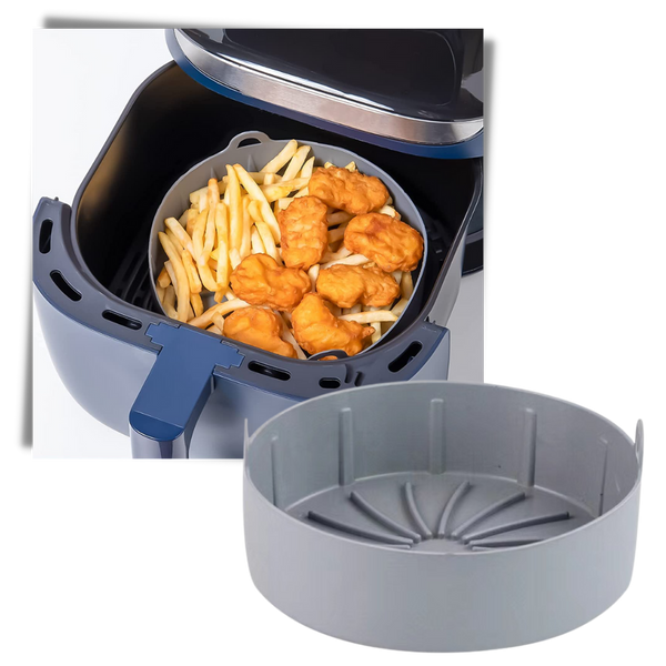 Reusable Air Fryer Silicone Pan for Even Cooking and Easy Cleanup
