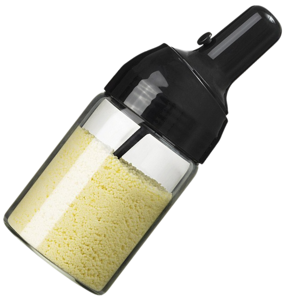 Moisture Proof Seasoning Jar With Retractable Spoon For Precise Dispensing