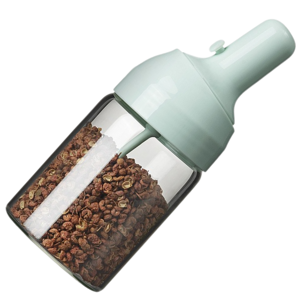 Moisture Proof Seasoning Jar With Retractable Spoon For Precise Dispensing