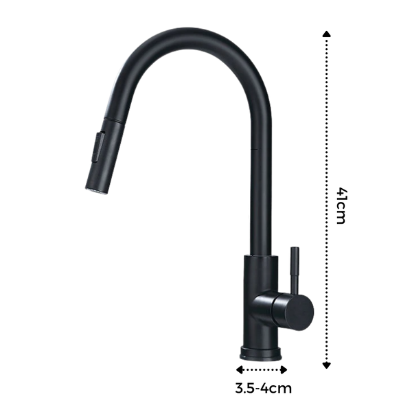 Sensor Activated Kitchen Faucet With Flexible Hose And Dual Spray Head