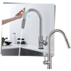 Sensor Activated Kitchen Faucet With Flexible Hose And Dual Spray Head
