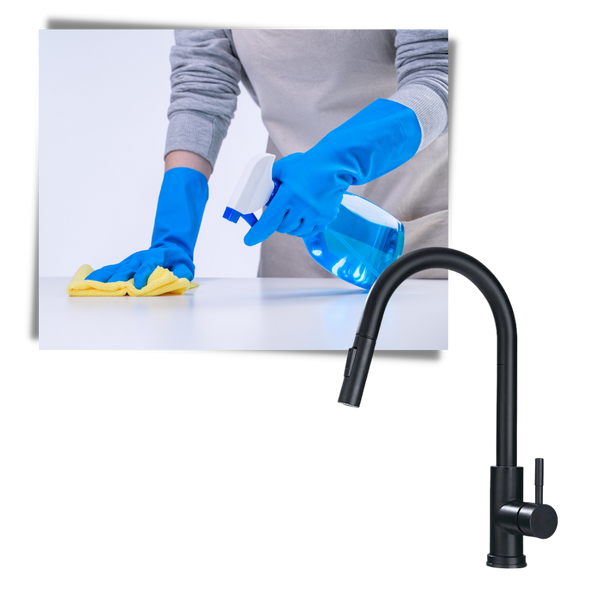 Sensor Activated Kitchen Faucet With Flexible Hose And Dual Spray Head