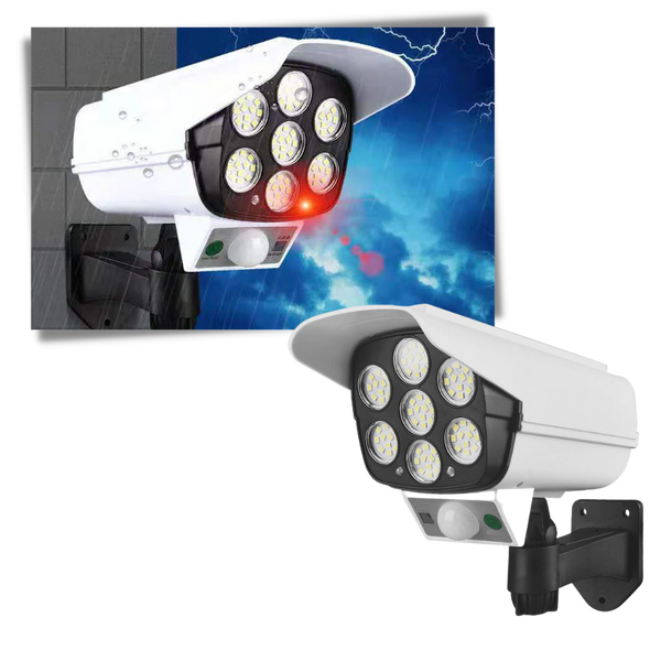 Solar Powered Motion Activated LED Lamp For Enhanced Outdoor Security